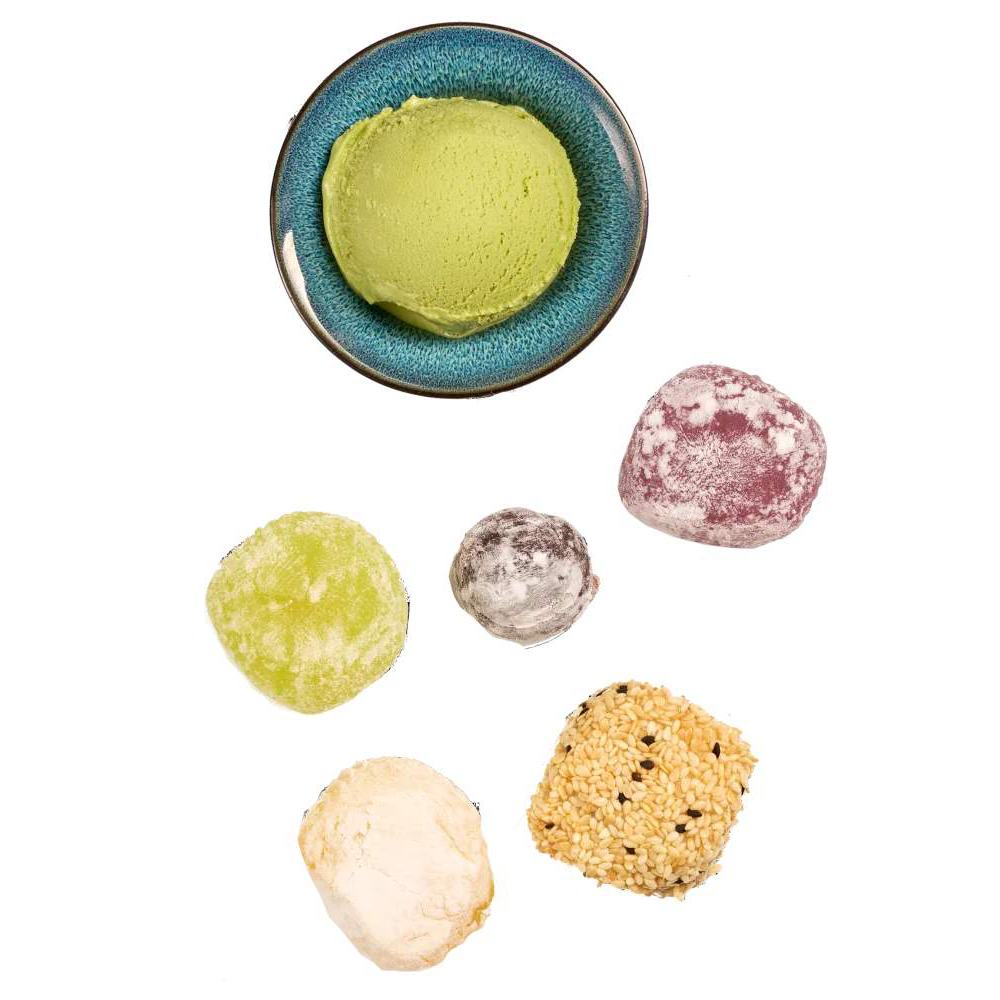 GUMMY MOCHIS AND GREEN TEA ICE CREAM